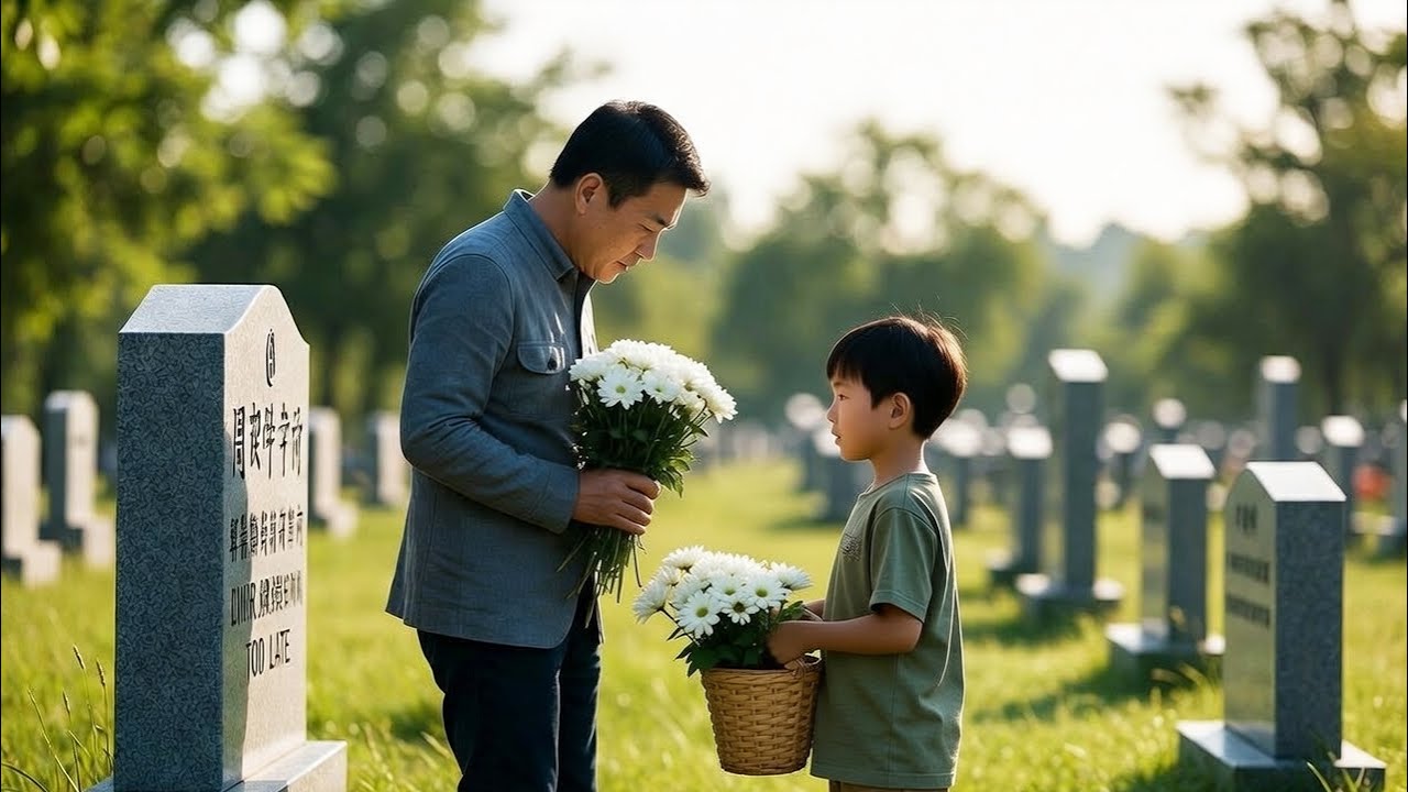 Bán Hoa Trước Nghĩa Trang, Cậu Bé Không Hề Biết Người Đàn Ông Lạ Mặt Là Cha Mình