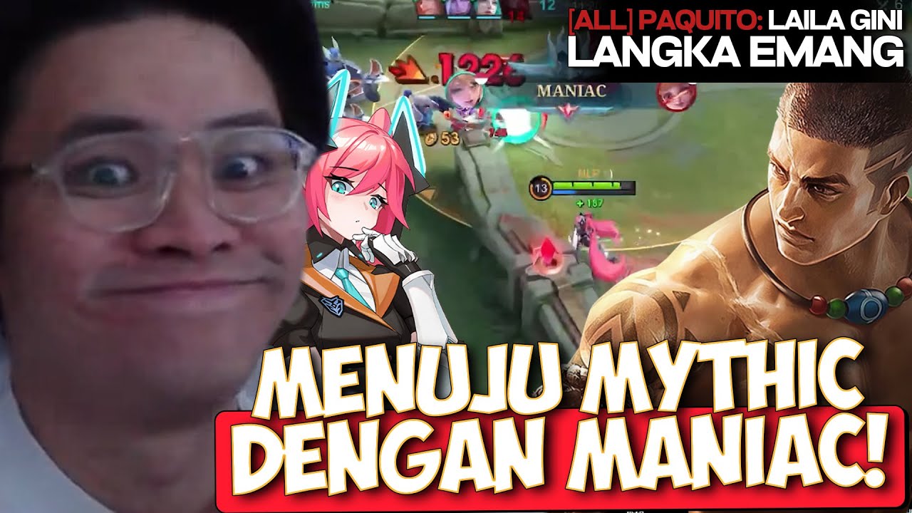 DIBILANG PLAYER LAYLA LANGKA !!  MENUJU MYTHIC DENGAN MANIAC !! - Mobile Legends