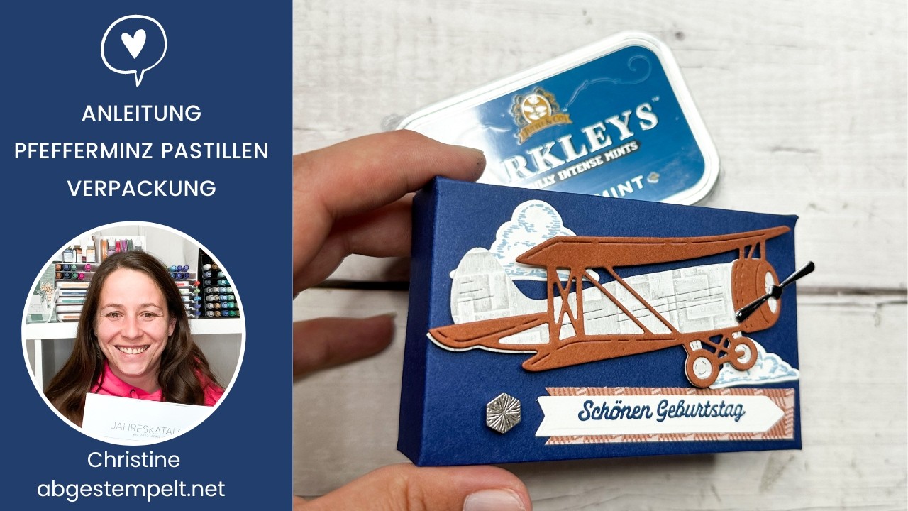 Anleitung maskuline Pfefferminz Pastillen Verpackung selber basteln⎜ Höhenflüge⎜Stampin' Up!®