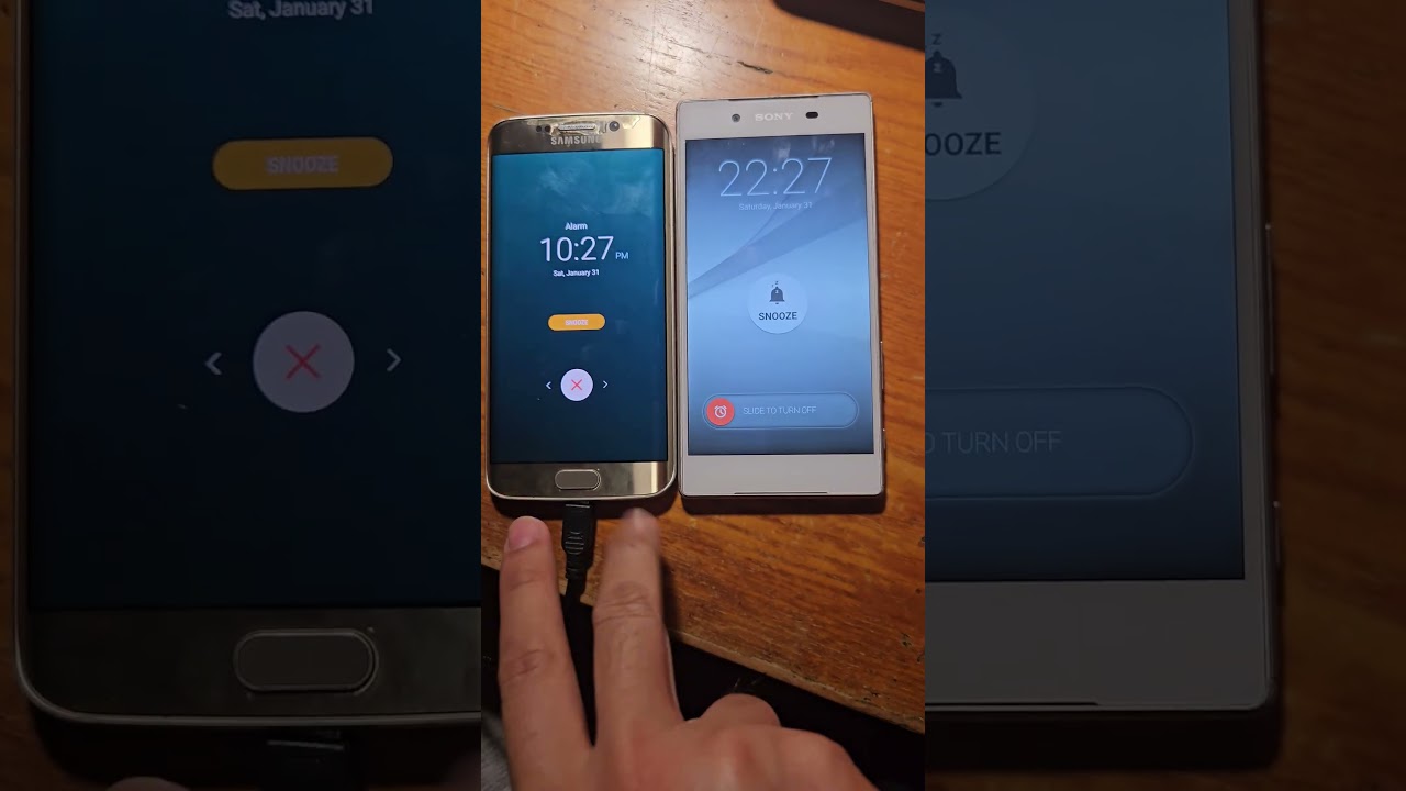 Samsung Galaxy S6 edge vs Sony Xperia Z5 alarm! 