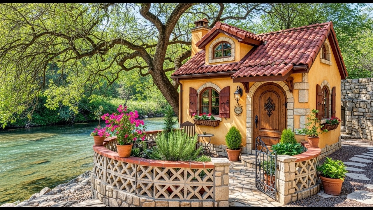 This Cozy Mediterranean Tiny House With Yellow Walls, Mini Garden And Front Yard Is Breaking Interne