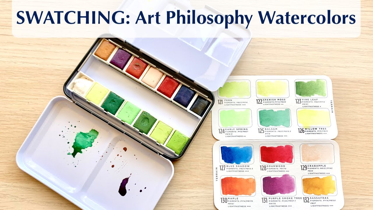 Prima Art Philosopy Watercolors - Unboxing, First Impressions, Swatching Terrain
