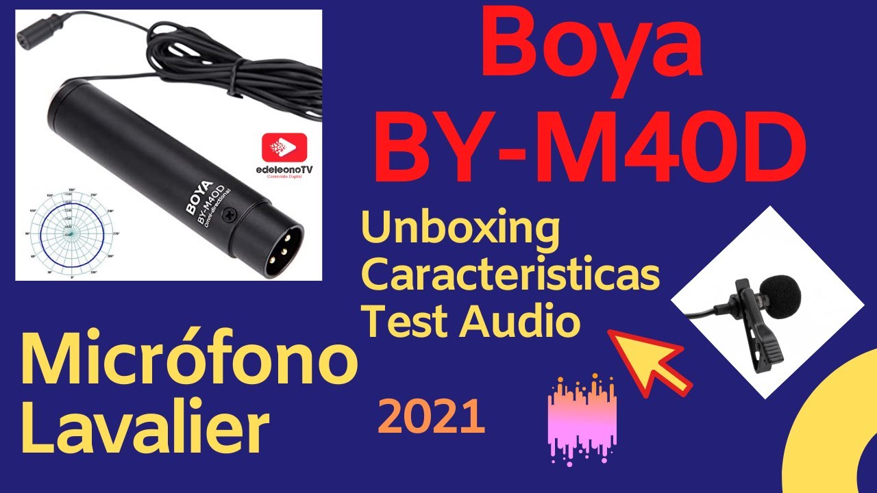 Micr&oacute;fono Boya BY-M40D | BOYA M40D Omnidirectional microphone | Lavalier M40D | BY-M40D