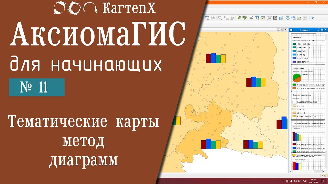 Аксиома ГИС 4: № 11 - Тематические карты - Диаграммы.