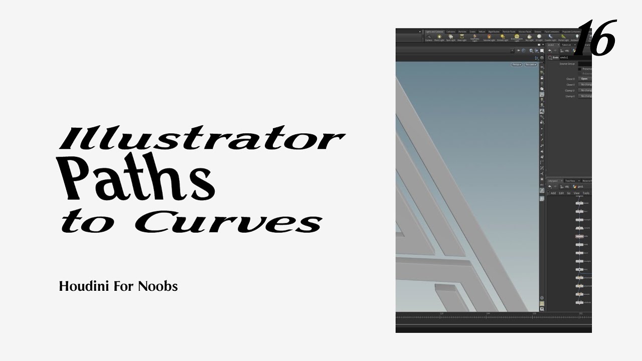 Introduction to Curves, Importing Vectors - Houdini for Noobs 16