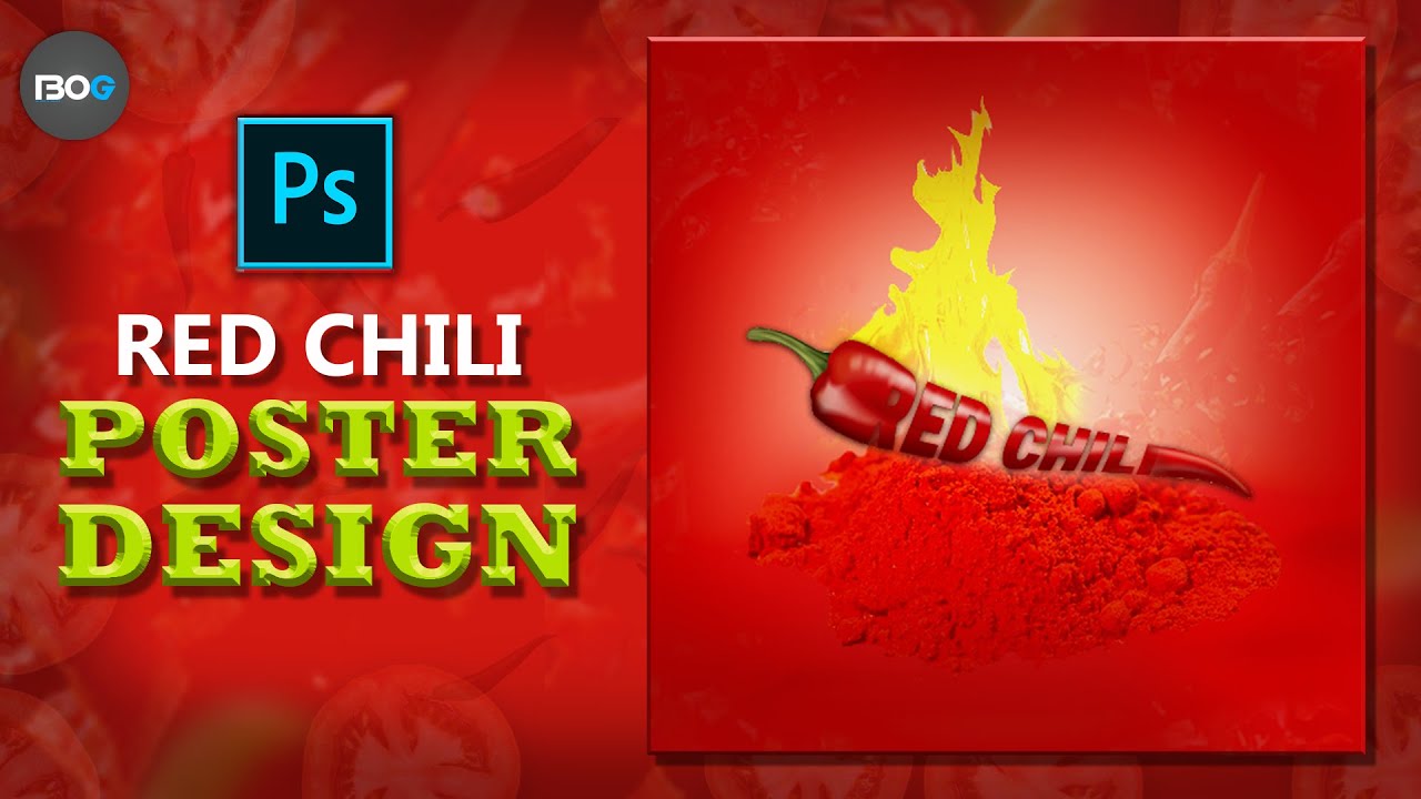 Photoshop Tutorial / Photo Manipulation In photoshop / Red Chili Poster Design || Typography