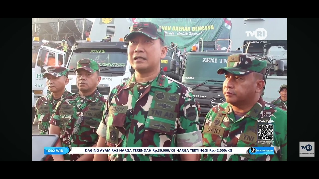 BANTUAN KASAD UNTUK PEMULIHAN BENCANA TIBA DI MEDAN