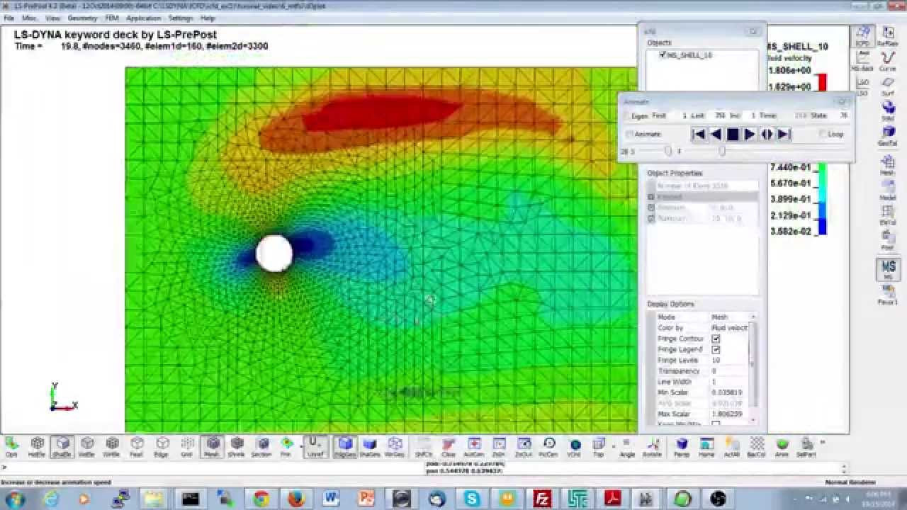 FSI problem set up with ICFD-LS-DYNA