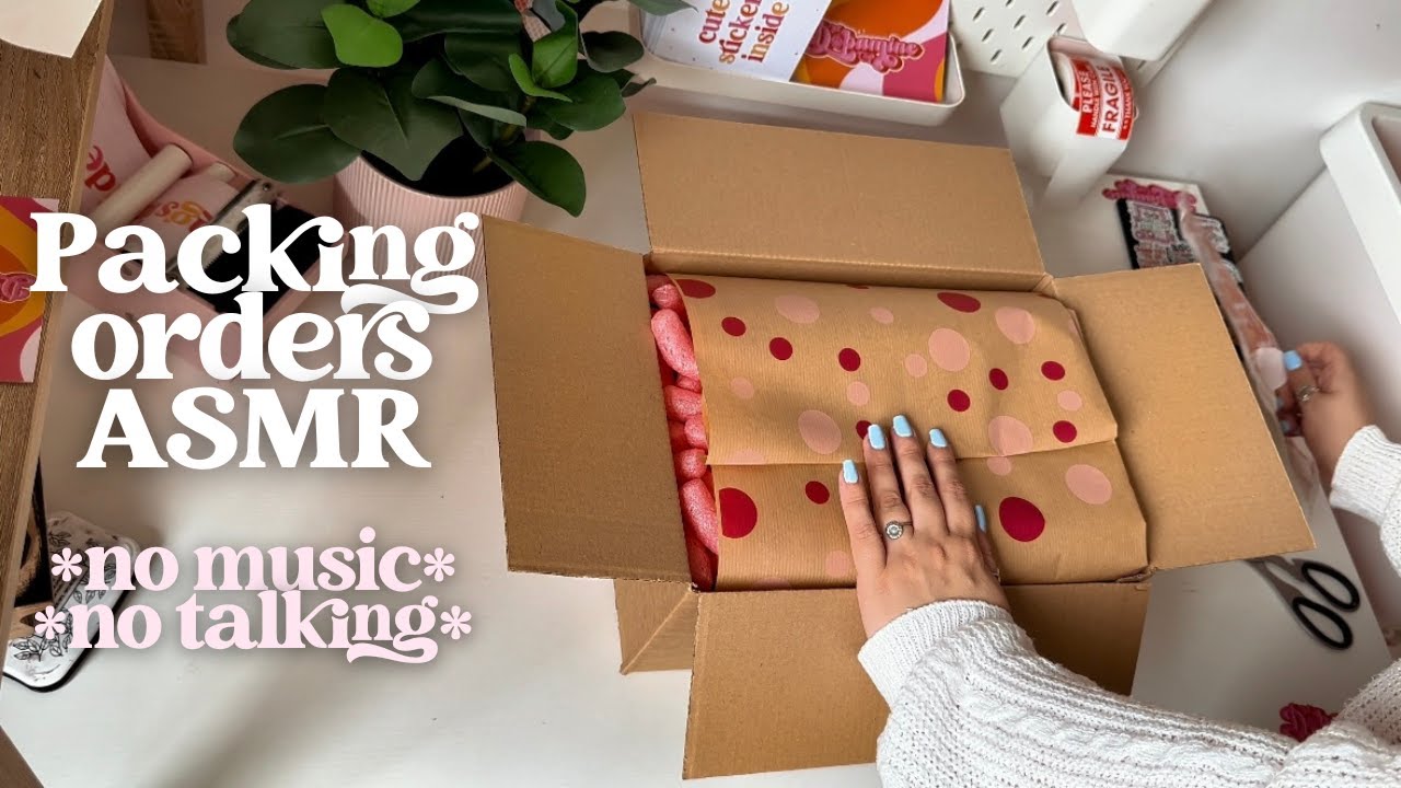 Packing orders ASMR edition - Small business order packing ASMR - No talking and no music Real time