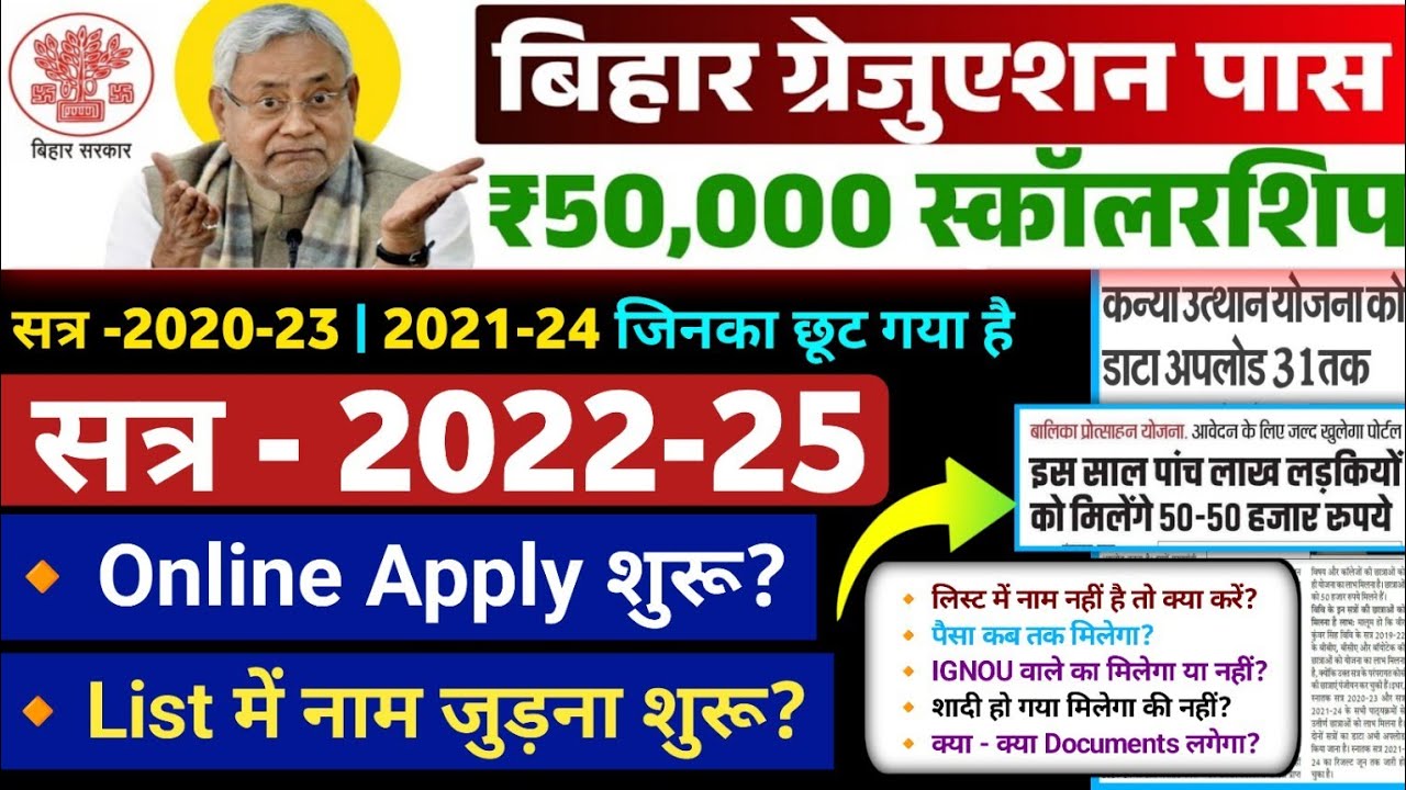 Graduation Pass ₹50000 Scholarship Online Apply 2026 | List Me Naam Aa Gaya, Ab Form Kab Bharega? 