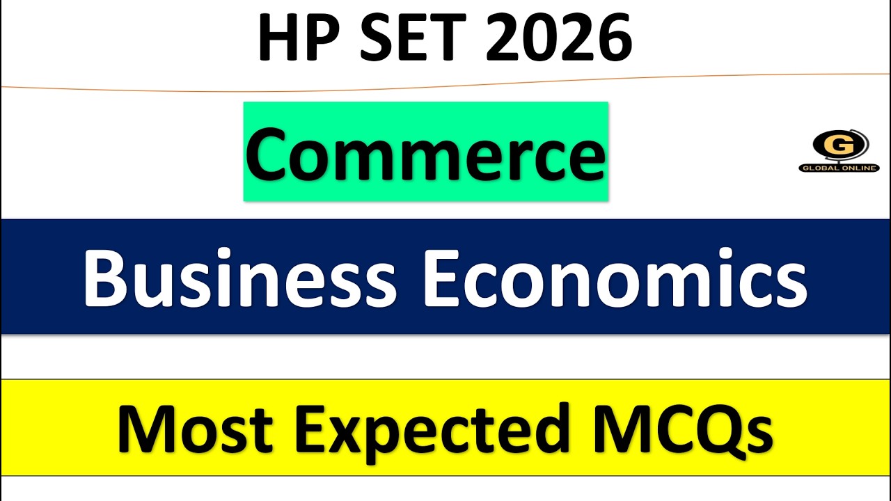 Most Expected MCQs on Business Economics FOR HP SET 2026| Commerce|