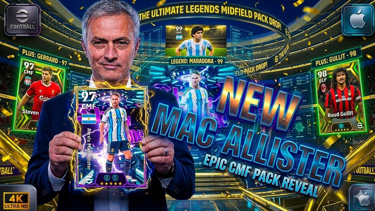 Is This F2P Mac Allister Has Best Visionary Pass?? |eFootball 2026 | 4K 60fps | iPad |