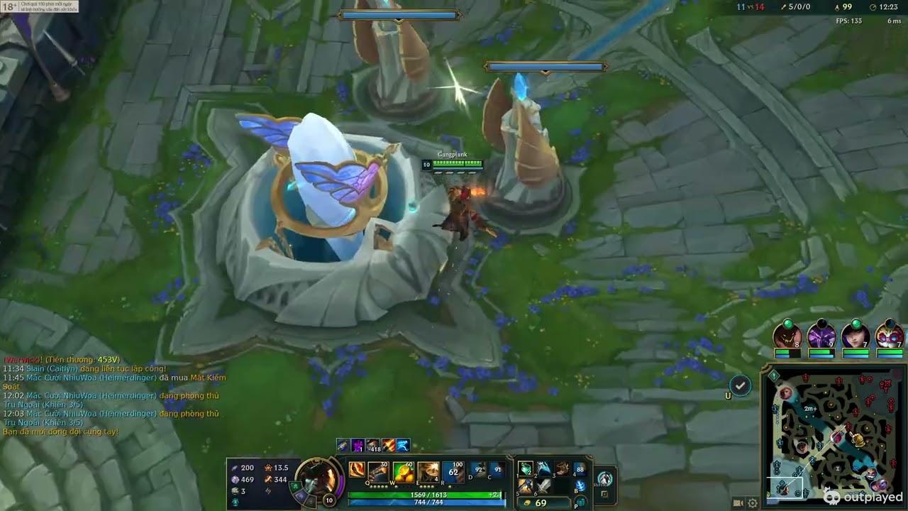 gangplank vs swain game carry cực căng