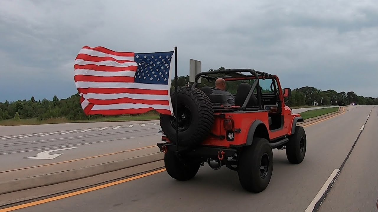 Jeep Update 68 - Bad A** Jeep American Flag Holder