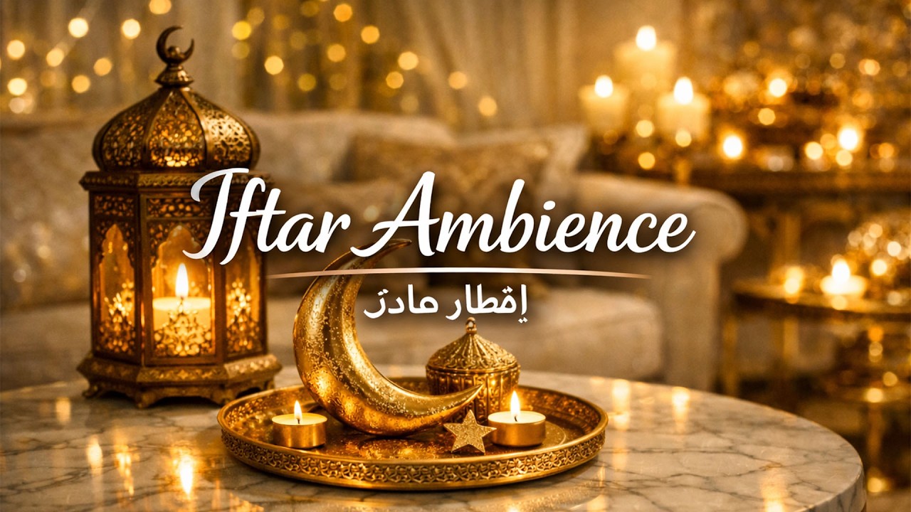 Ramadan TV Screensaver 🌙 Warm Golden Islamic Ambience & Relaxing Arabic Turkish Music