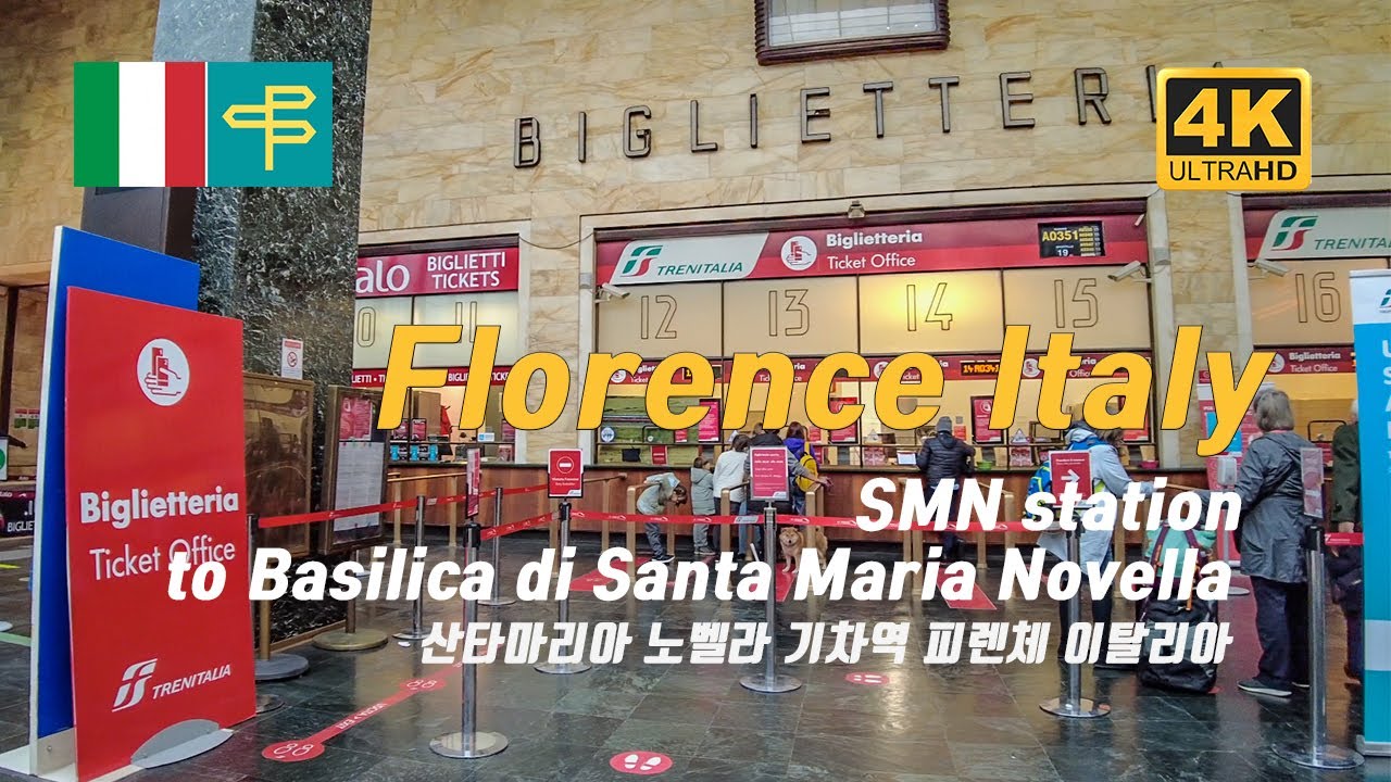 Florence, Italy🇮🇹  SMN Station to Basilica di Santa Maria Novella ♡ 이탈리아 피렌체 산타마리아 노벨라기차역 4k