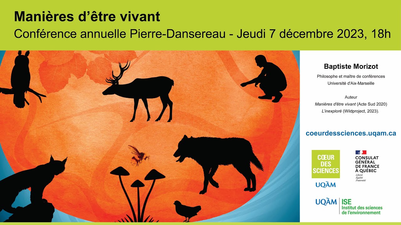 Conférence - Manières d'être vivant - Jeudi 7 décembre 2023