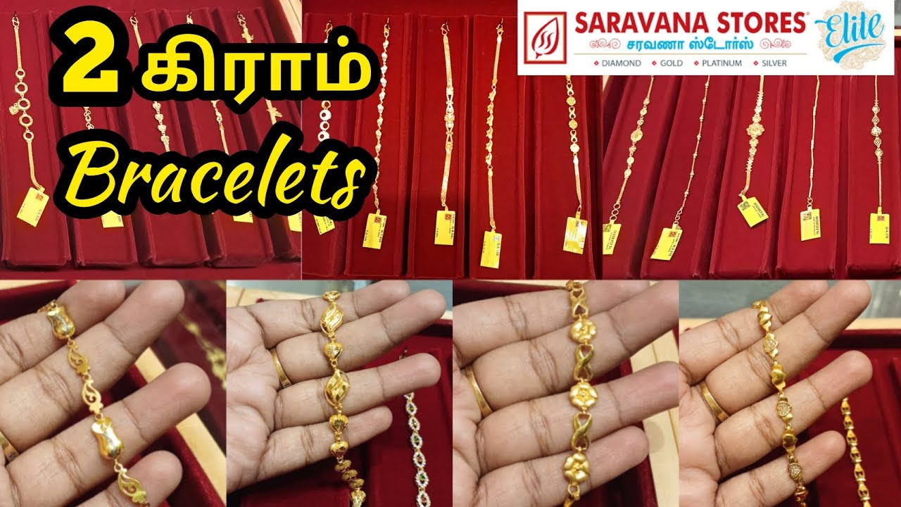 2 Grams Light Weight Bracelet Latest Design/Dailywear,Casting & Stone Bracelet Saravana Elite Tnagar