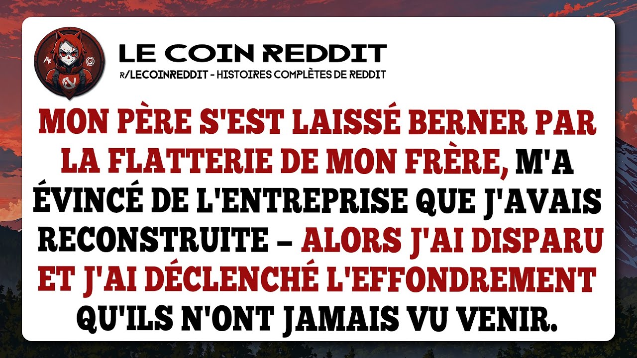Ils m'ont évincée de l'entreprise. Alors j'ai disparu... et tout s'est effondré.