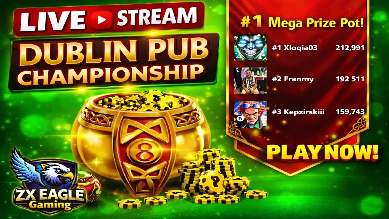 🌟🔥 Ultimate Dublin Pub Championship Live Stream | Mega Prize Pot Grind | Intense 8 Ball Pool