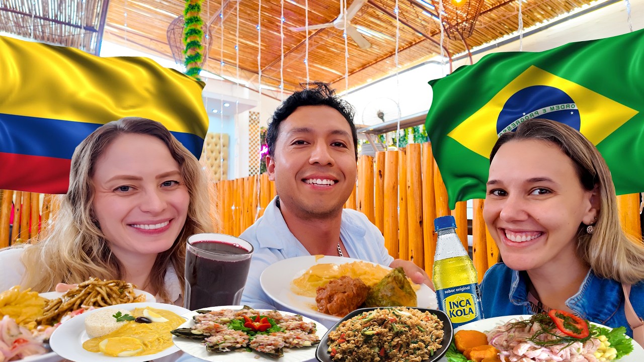 COLOMBIANA y BRASILERA prueban COMIDA PERUANA por primera vez y ESTO FUE LO QUE PASO...