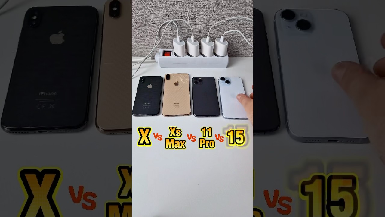 iPhone X VS Xs Max Vs 11 pro VS 15 Power On Boot Speed Test Best Comparison 2025