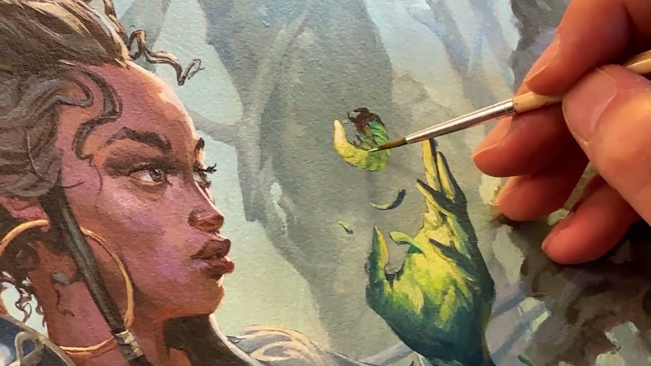 Lisette, Dean of the Root, painting process