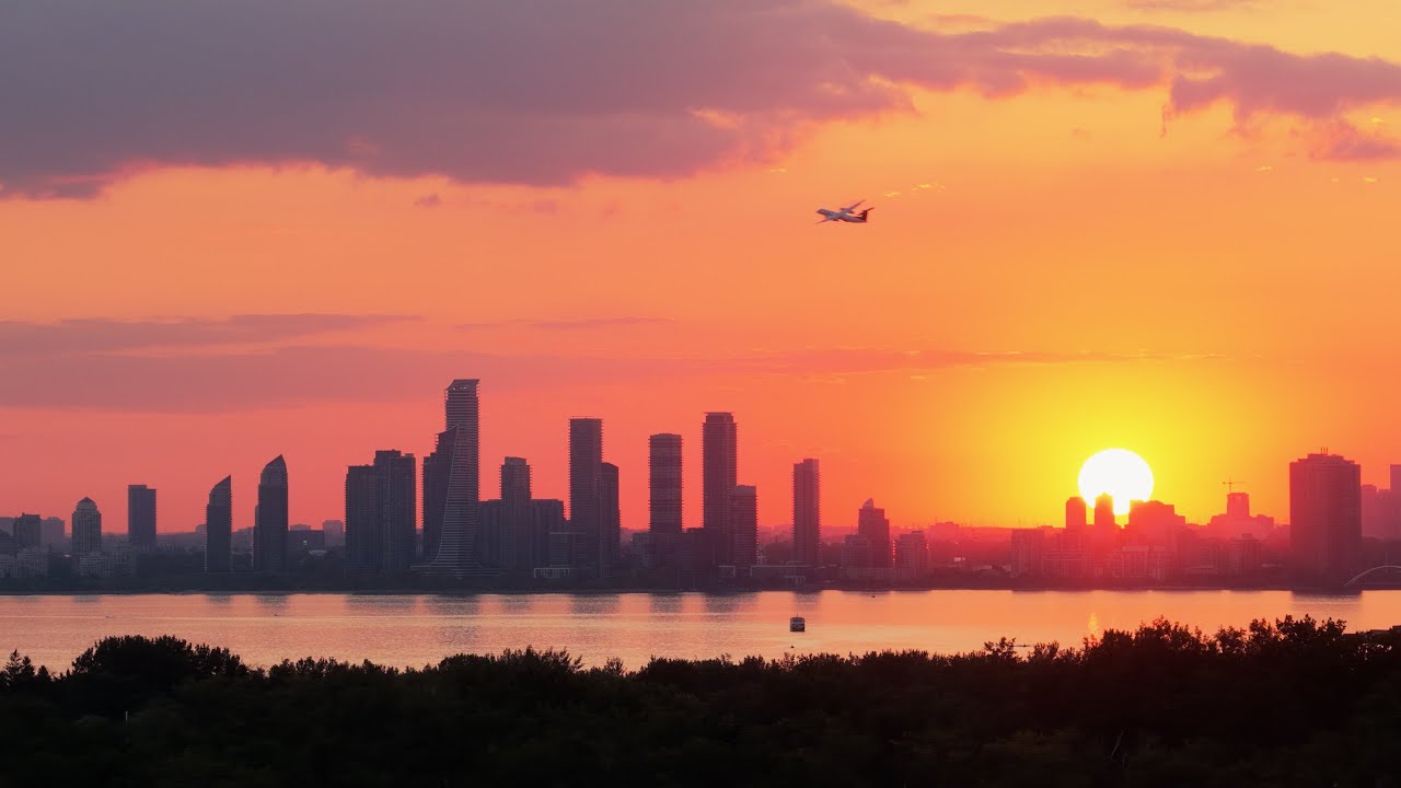 Humber Bay Shores Skyline at Sunset | DJI Inspire 3 | Drone Pilot Toronto