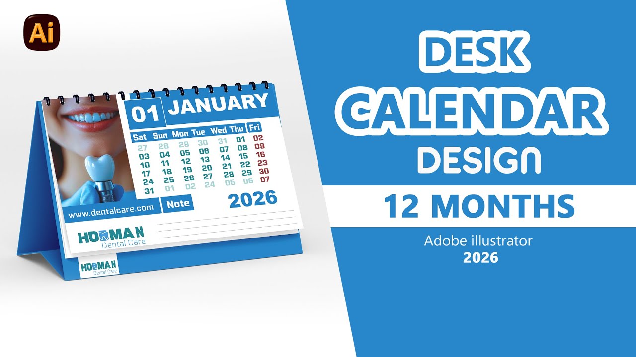 BARO SIDA LOO SAMEEYO CALENDAR DESIGN IN ILLUSTRATOR || 2026 || AF-SOMALI