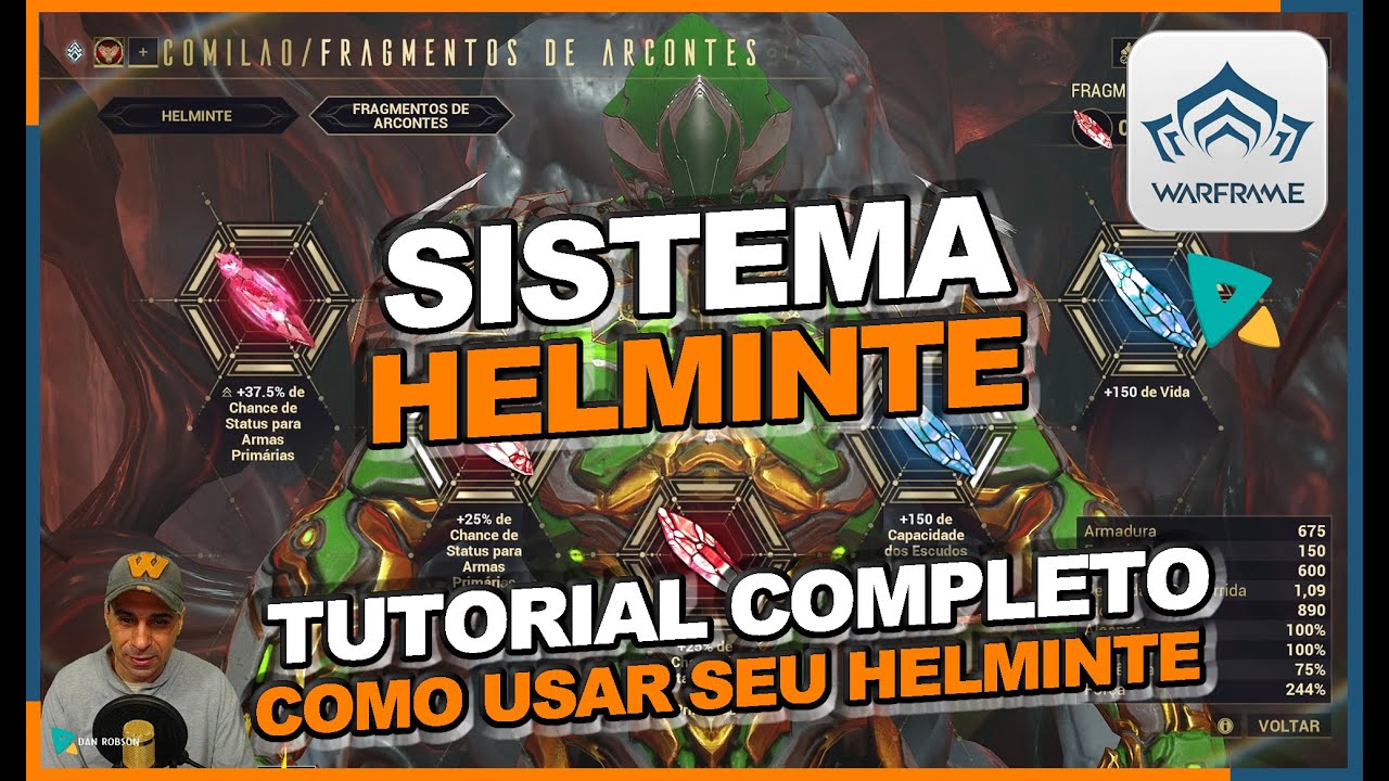 WARFRAME - Tutorial Completo do Sistema HELMINTE - Com os 3 Segmentos disponíveis para  Warframe !!