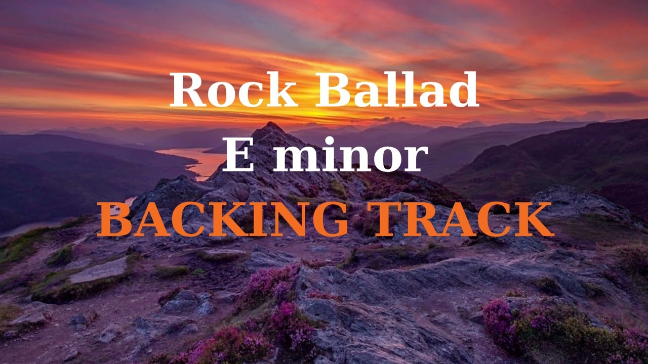Rock Ballad Guitar Backing Track in E Minor | 73 BPM