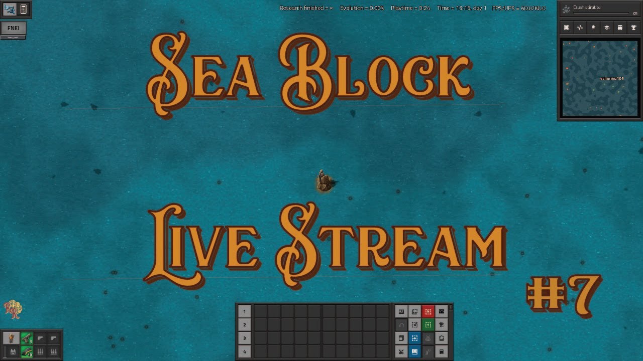Sea Block Live Stream #7 - Iron [Modded Factorio]