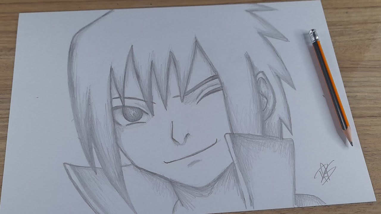 FACIL DE DESENHAR COMO DESENHAR SASUKE UCHIHA