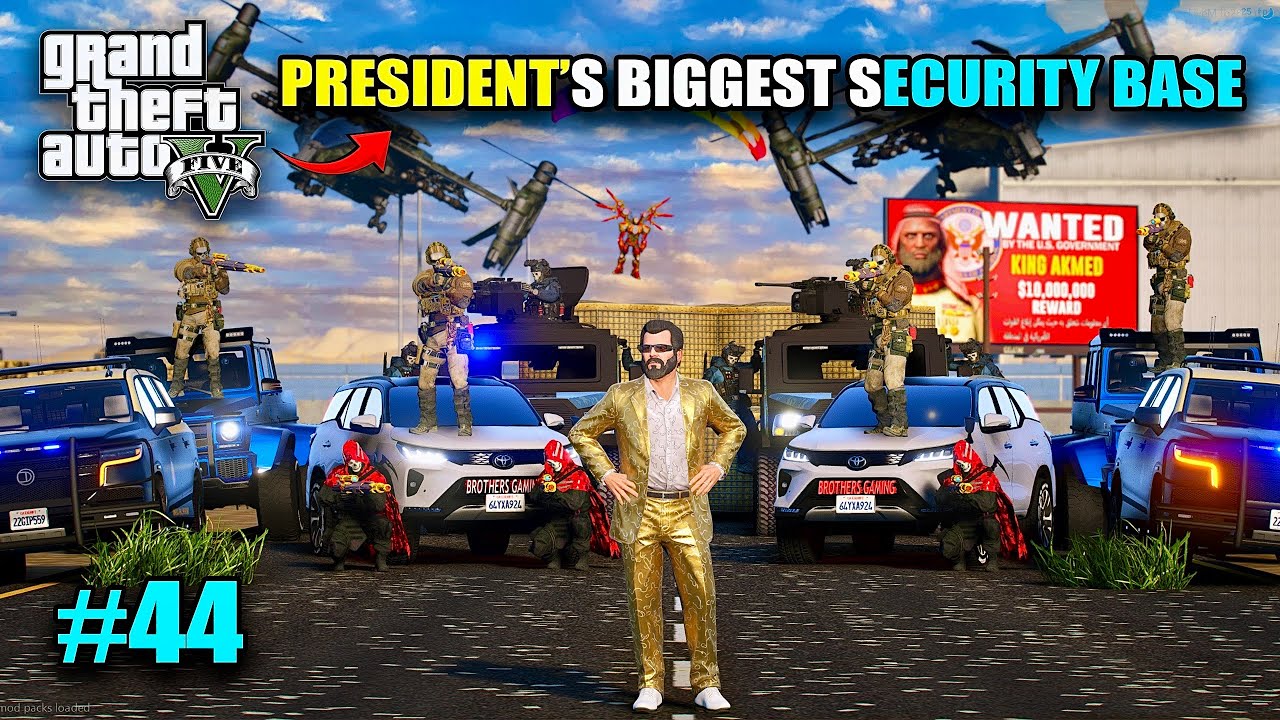PRESIDENT'S BIGGEST SECURITY BASE UPGRADATION - GTA 5 GAMEPLAY