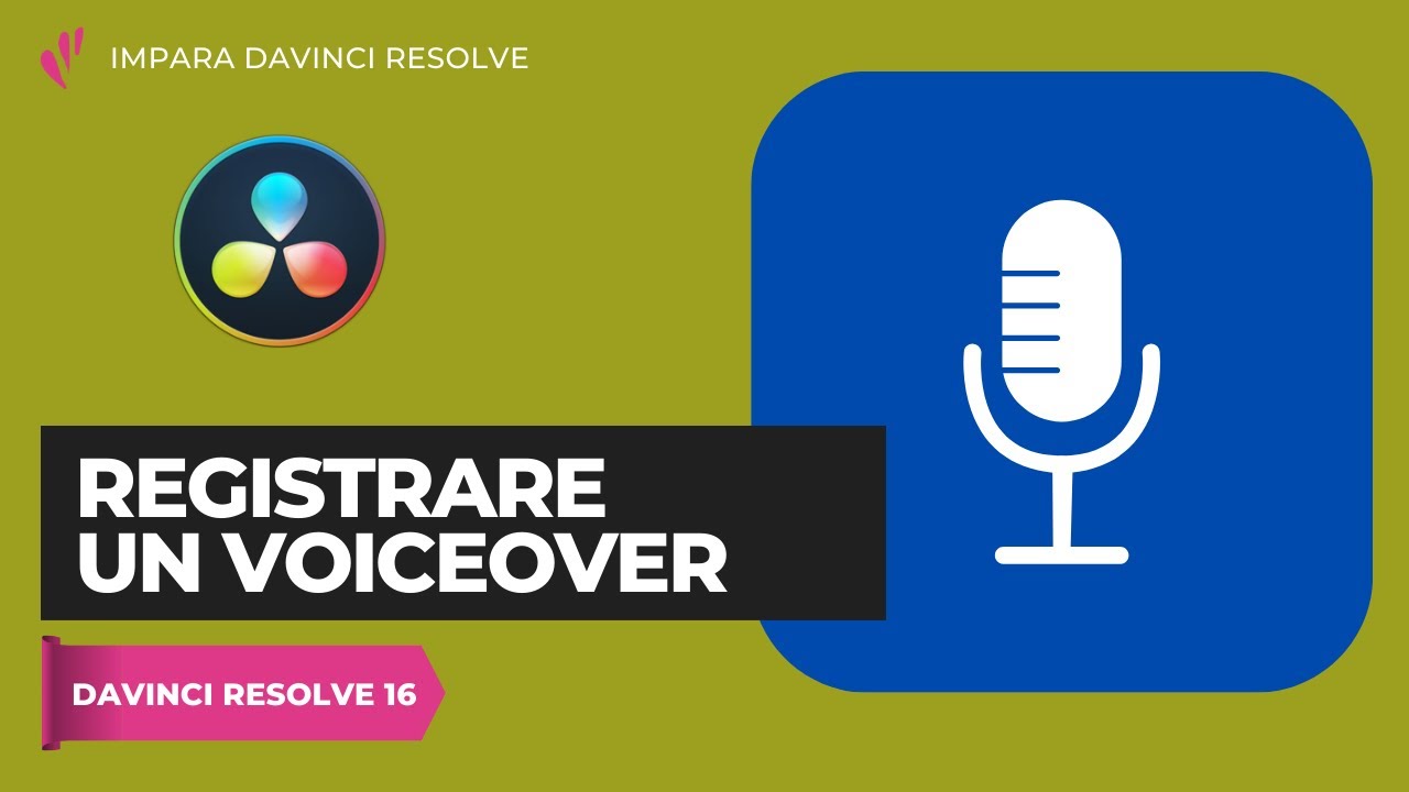 Registrare un voiceover | Fairlight | Davinci Resolve ITA