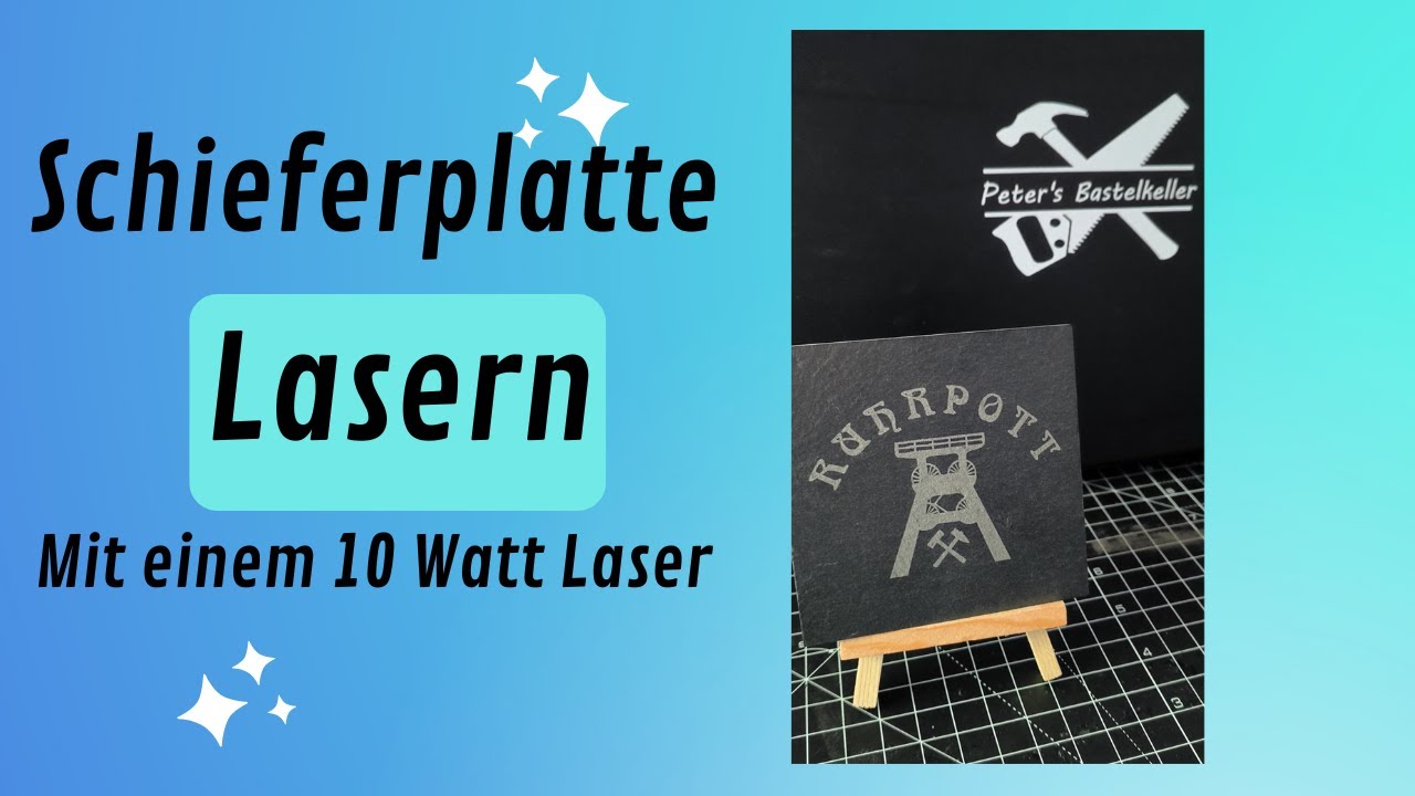 Schiefer Lasern mit einem 10 Watt Laser