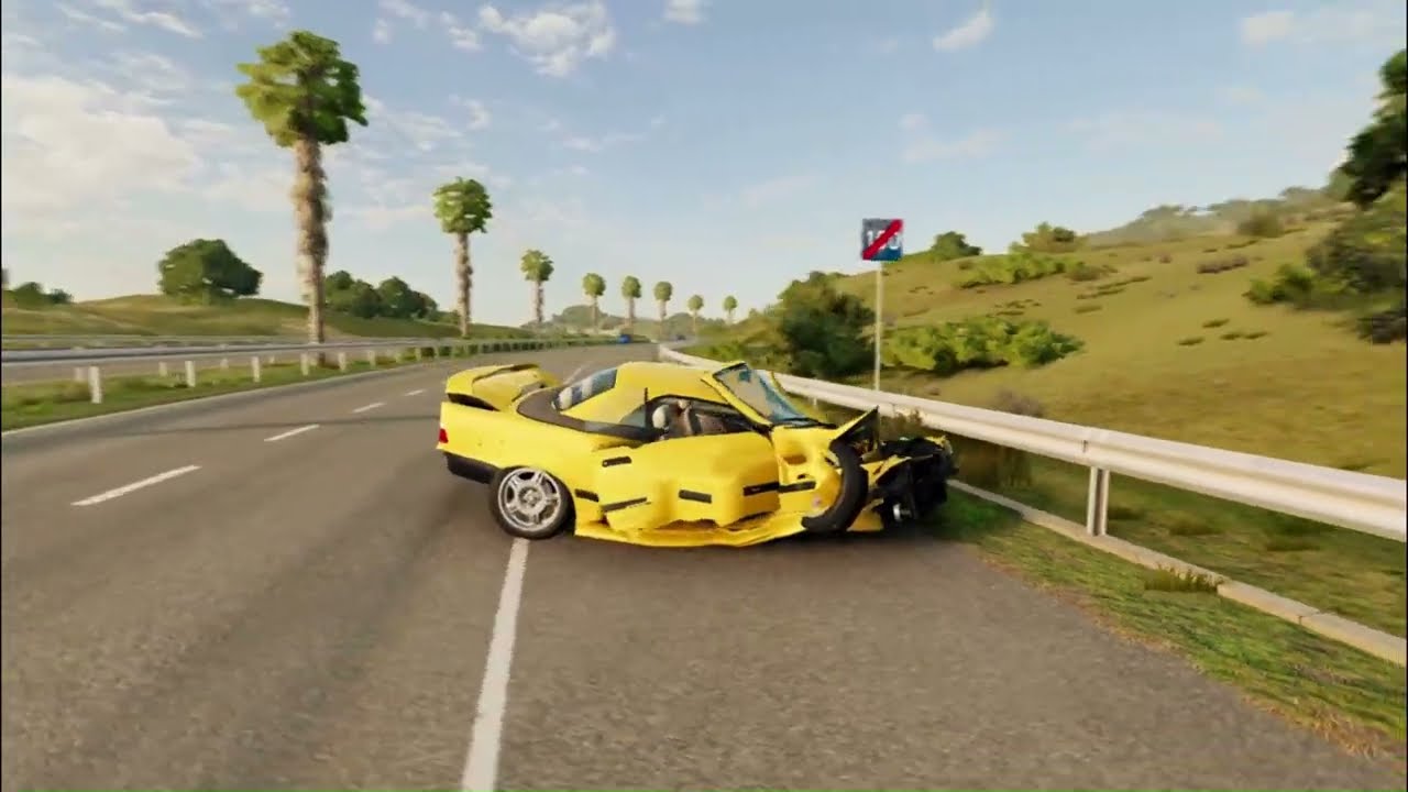 Beamng Drive - Highway crashs complitation part #1