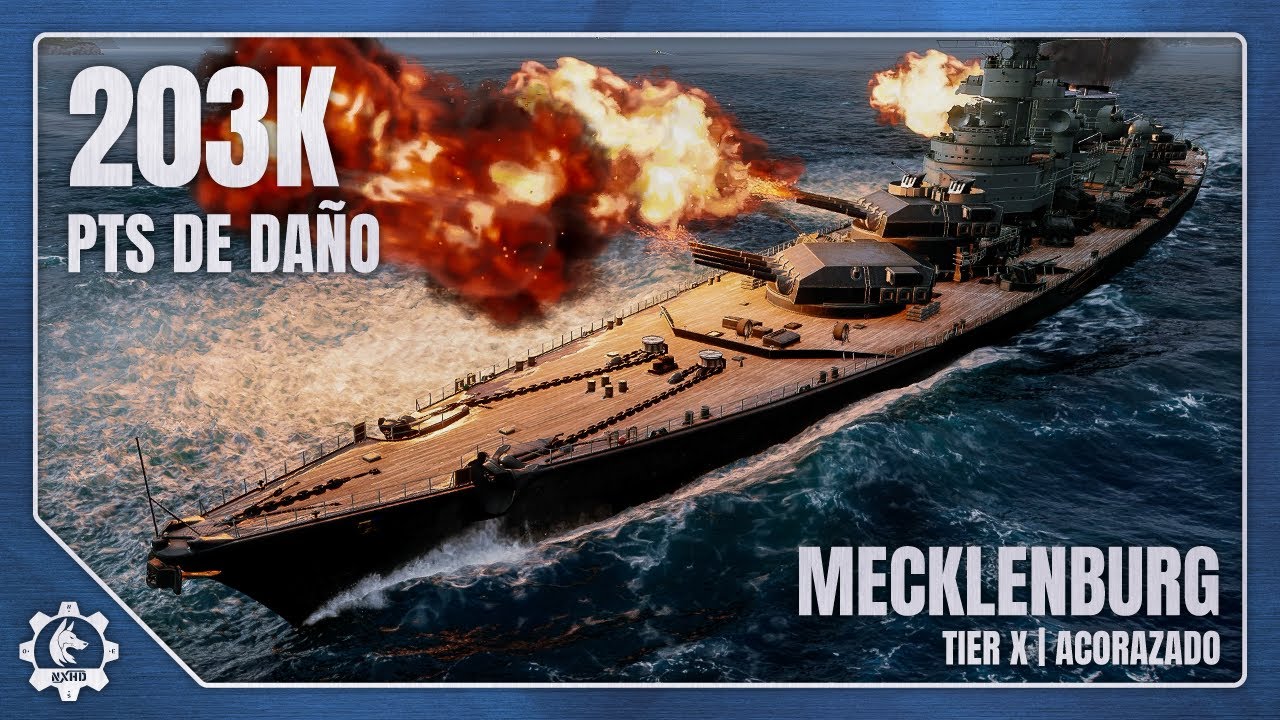 World of Warships // Replay del Mecklenburg en Espa&ntilde;ol: Pu&ntilde;o de hierro