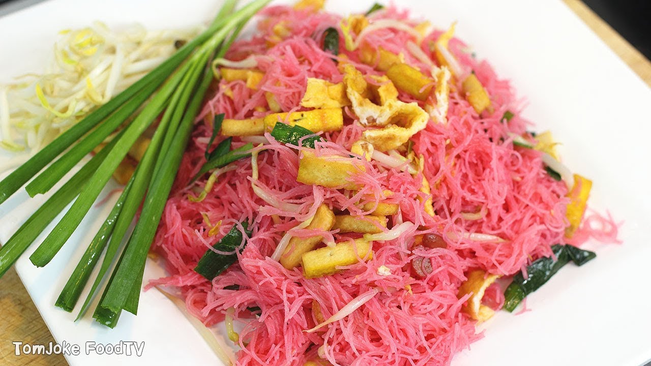 ผัดหมี่สีชมพูใครว่าทำยาก ทำกินเองก็ได้ง่ายนิดเดียว | นายต้มโจ๊ก