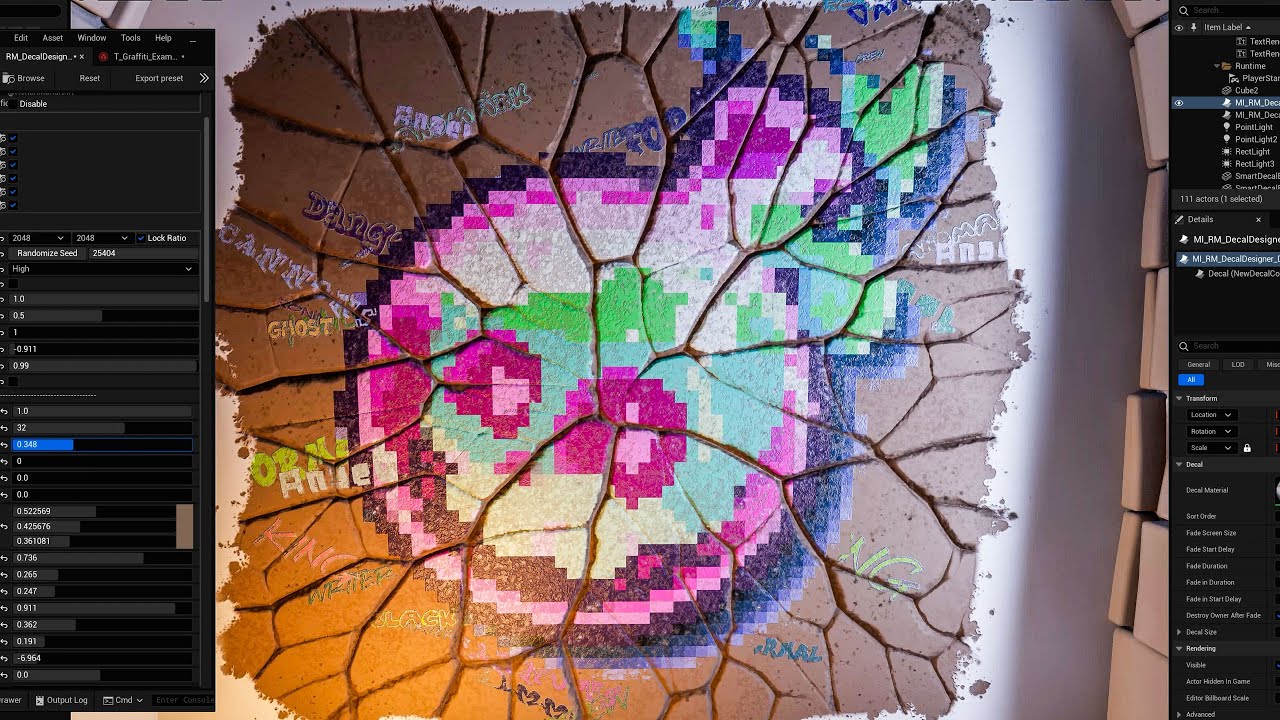Make graffiti in UE5 - Decal Designer update v1.23