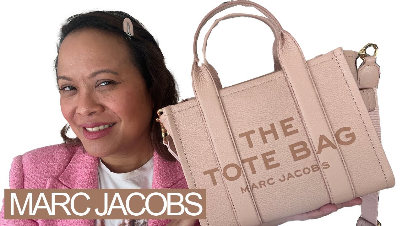 Marc Jacobs Mini Leather Tote - 2023 New Season Rose Leather-  UNBOXING and REVIEW What fits!