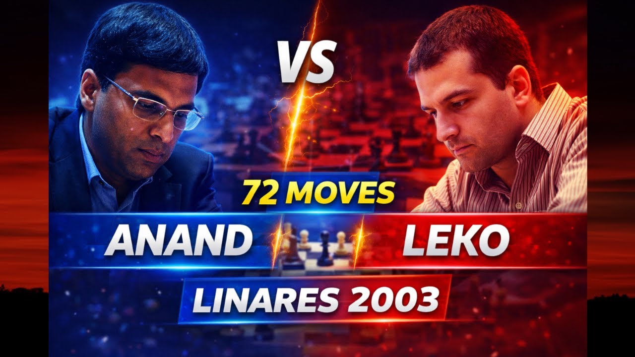 Viswanathan Anand vs Peter Leko | Linares 2003 | Brilliant 72-Move Victory