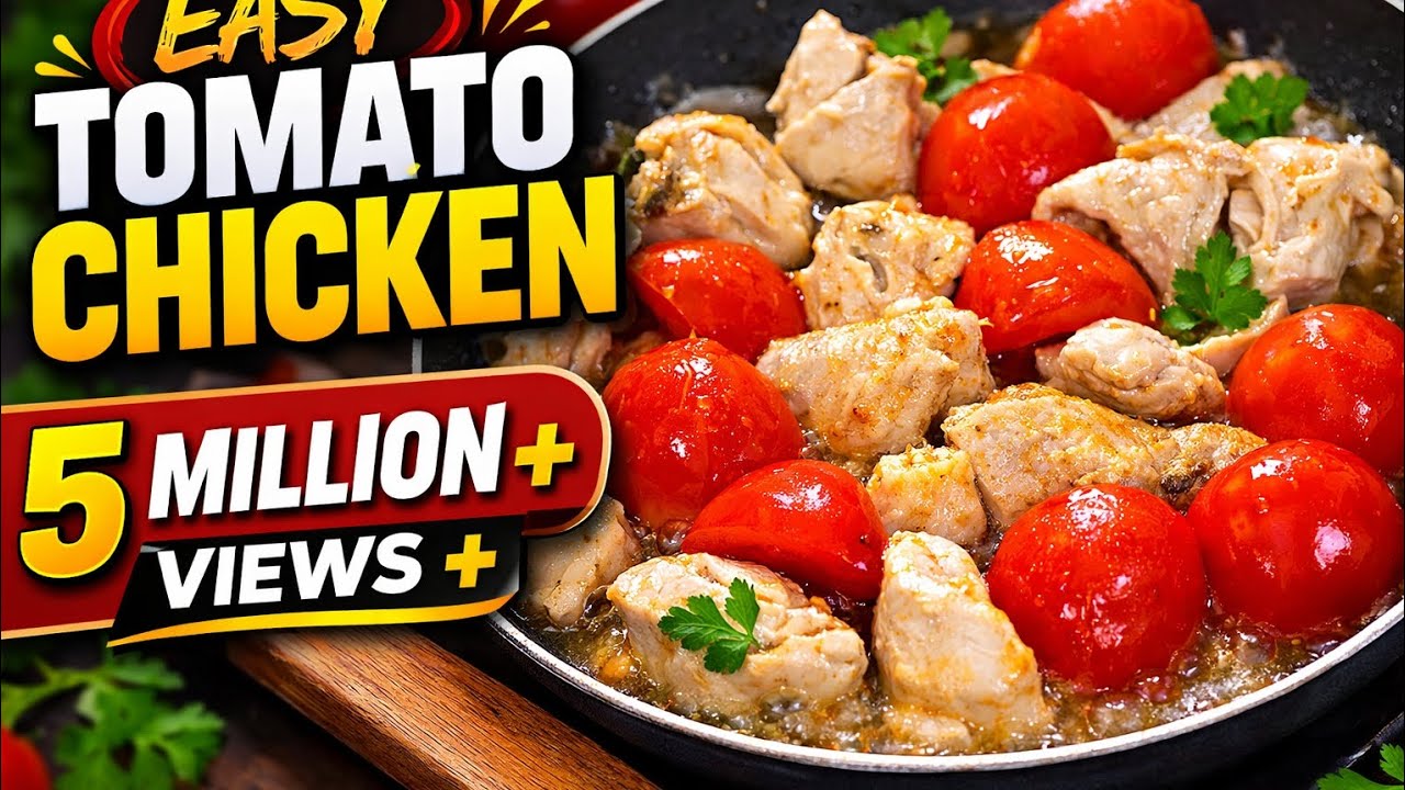 Delicious Tomato Chicken Fry 🍅 | Easy Chicken Recipe at Home | Quick Dinner Recipe