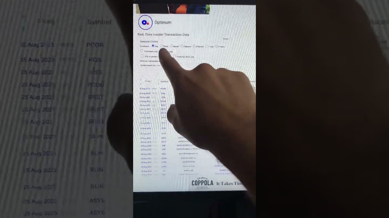 How to view insider trading