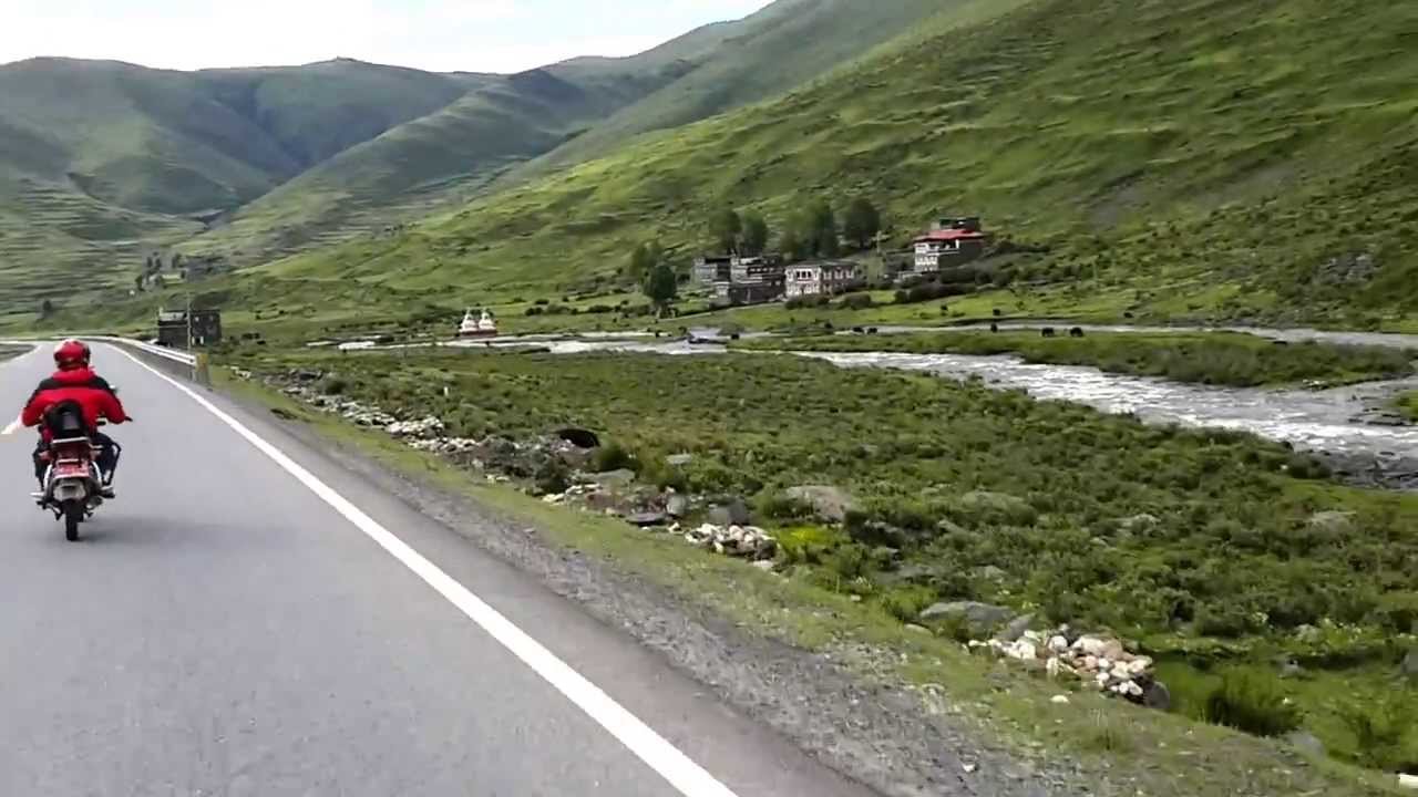 Riding the Road from Kangding to Xinduqiao, Sichuan, China
