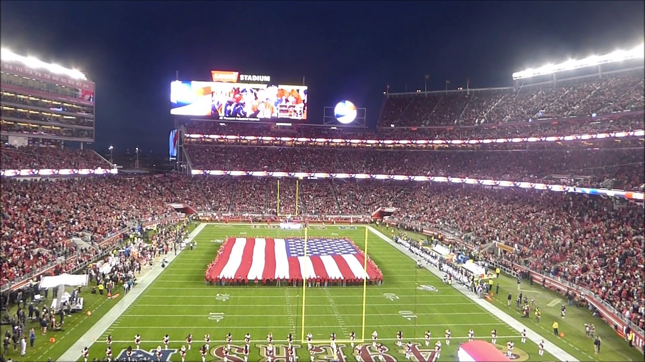 San Francisco 49ers: Anthem, Fireworks, Military Planes Fly over Levis Stadium