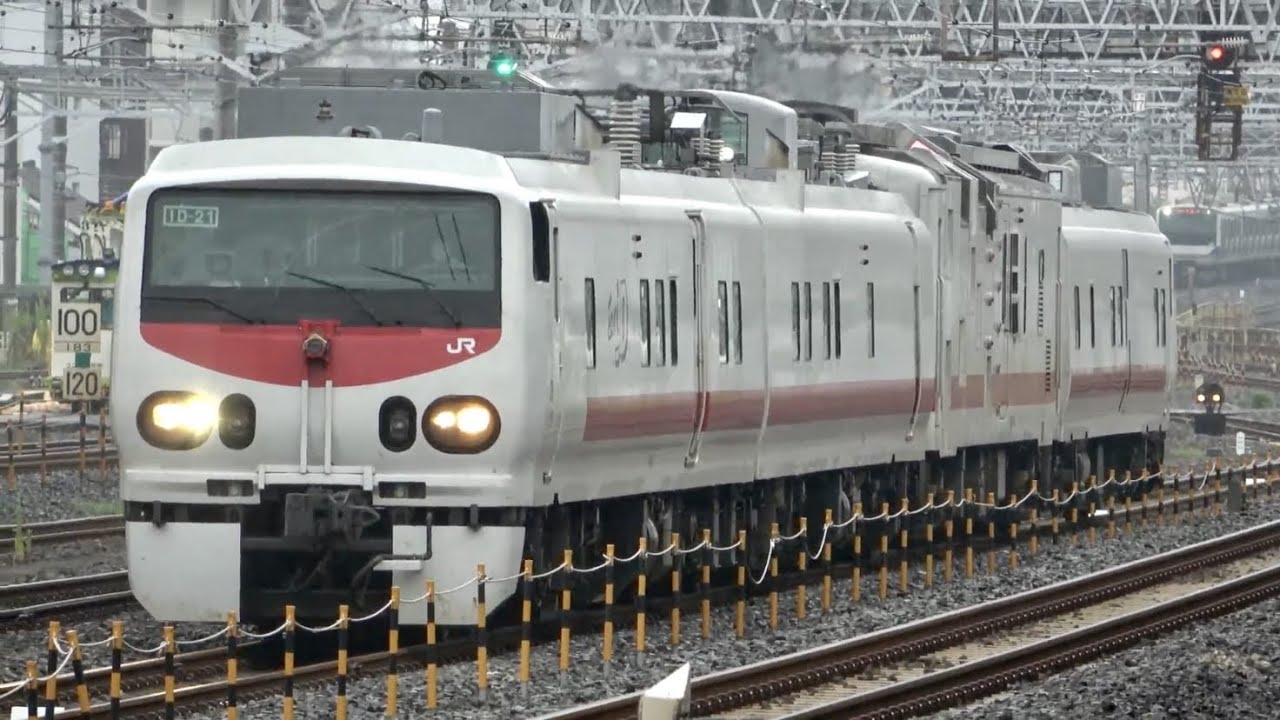 【East i-D＋マヤ50形】総合試験車キヤE193系｜雨の金町駅で遭遇