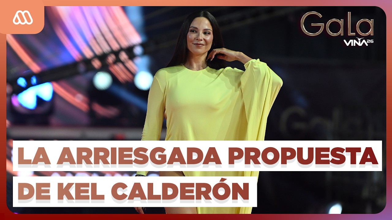 Kel Calderón encantó con ARRIESGADA propuesta en la Gala de Viña 2026: lució vestido asimétrico