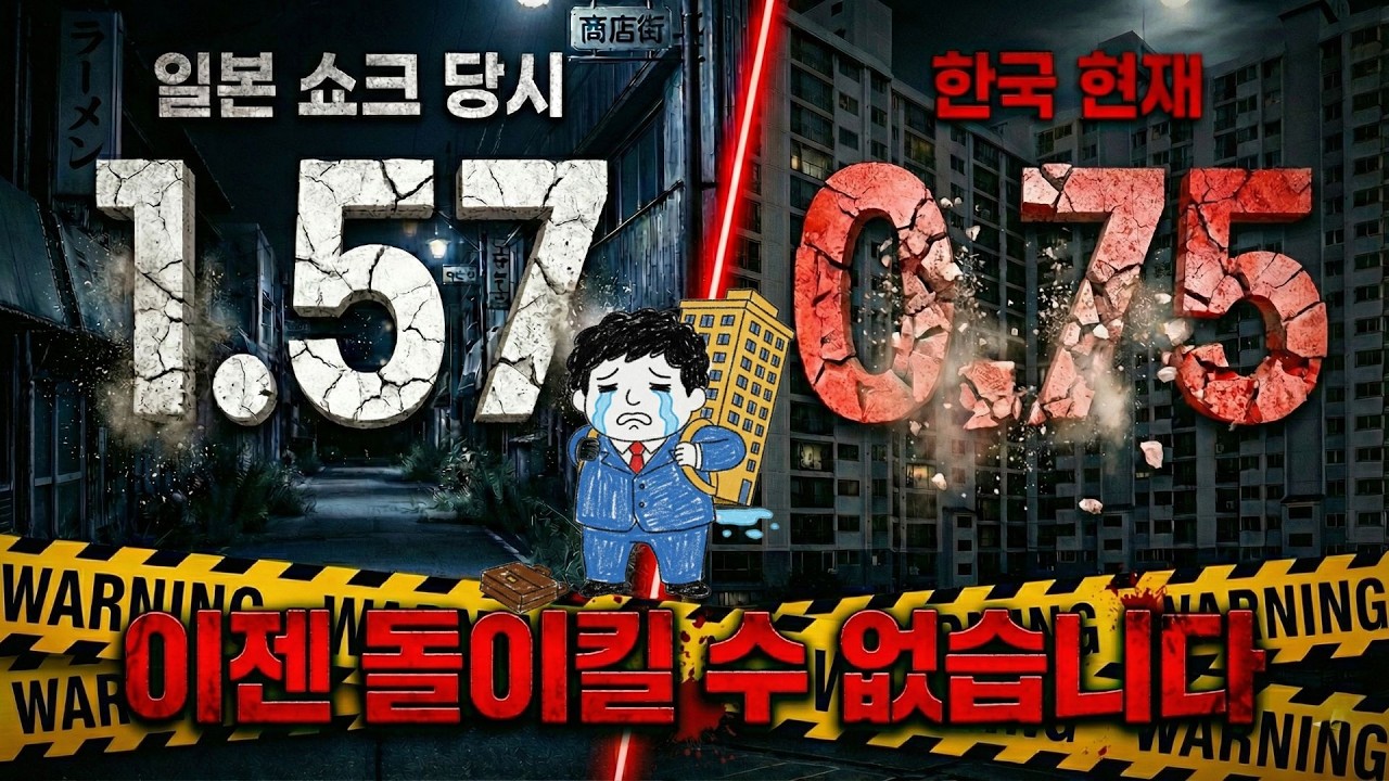 우리나라 진짜 끝났습니다. 일본보다 3배 빠르게 무너지는 이유