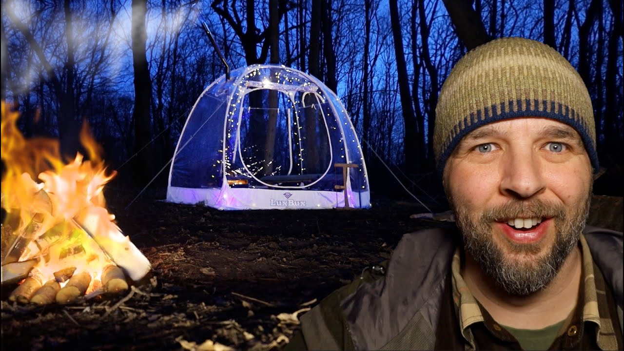 Solo Overnight in a See-Through Dome 'Hot-Tent'